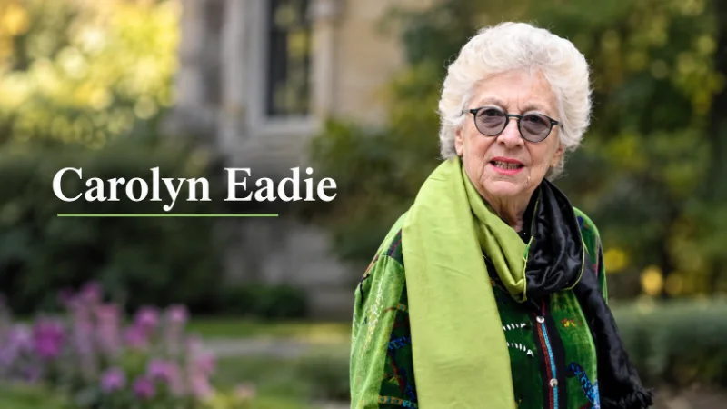 Carolyn Eadie seated in a London office
