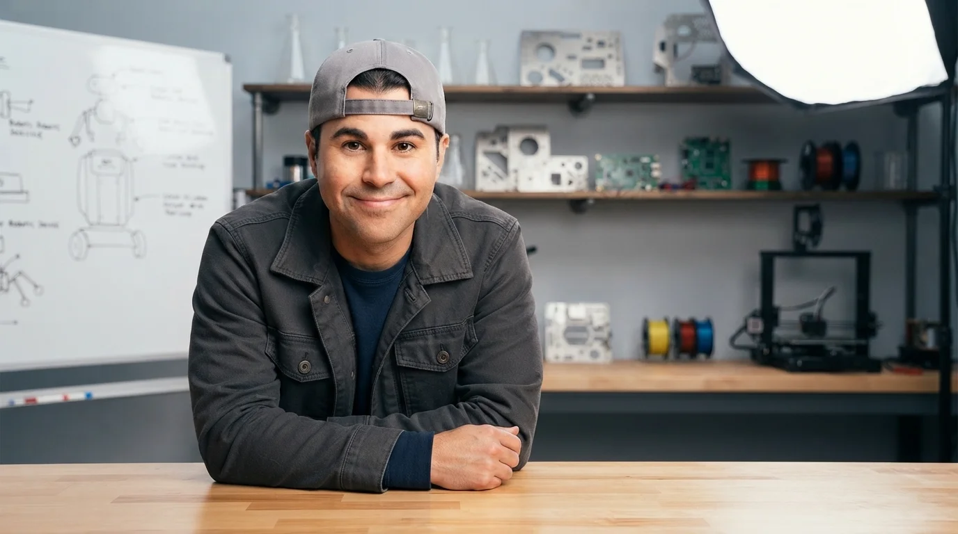 Mark Rober net worth workshop photo