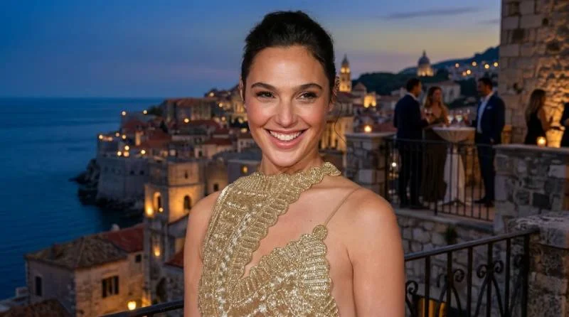 Gal Gadot working as a producer on a film set