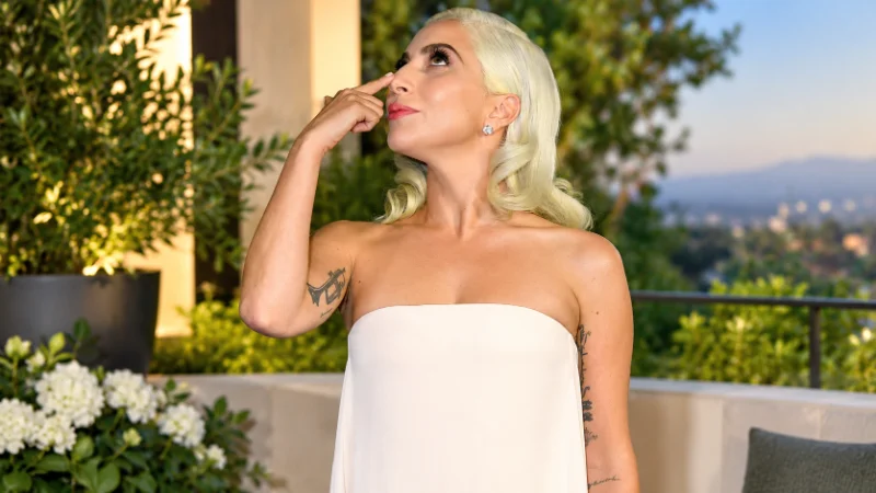 Lady Gaga at an awards event, a recent look often compared with her early photos